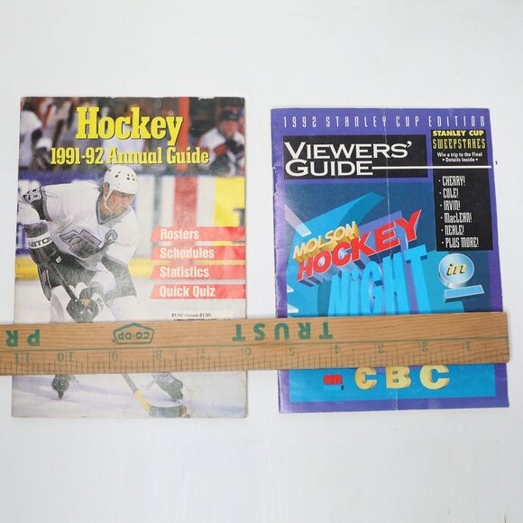 VINTAGE NHL 1991-92 Hockey Annual Guide & Stanley Cup Molson Viewer's Guide - Picture 6 of 7